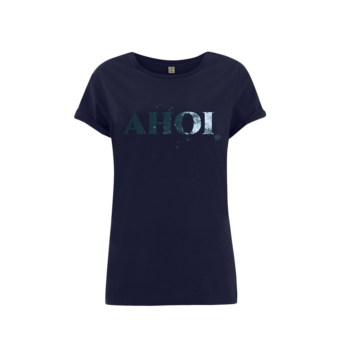 Frauen T-Shirt AHOI navy | ankerherz.de