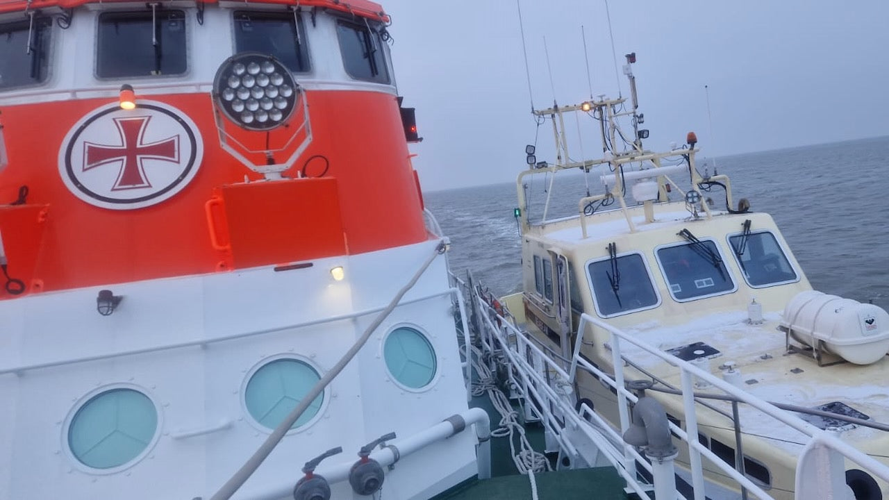 Bremerhavener Seenotretter im Einsatz auf der Außenweser