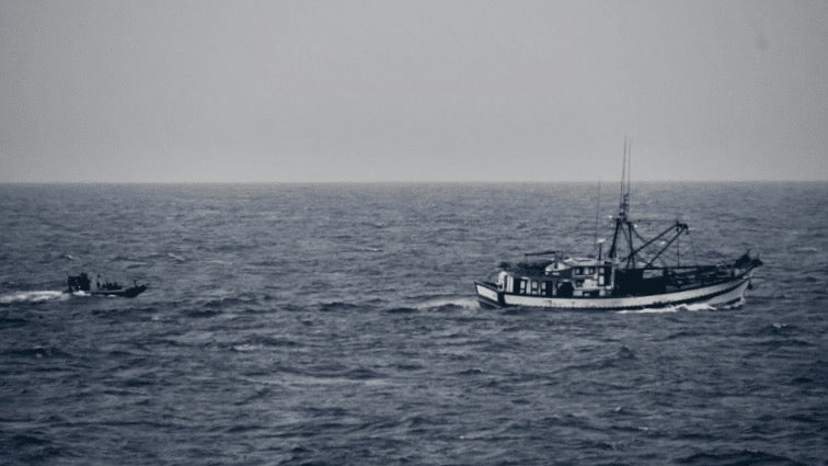 Französische Marine stoppt Drogenschmuggler auf dem Atlantik. 
