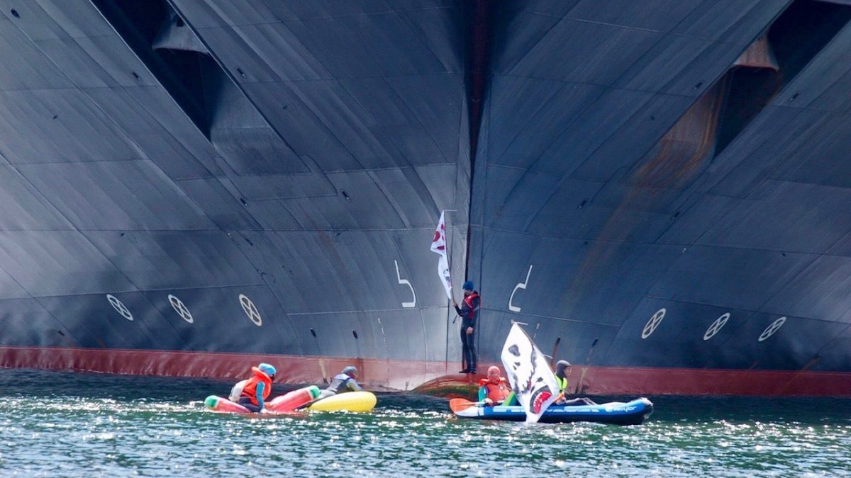 Aktivisten blockieren Kreuzfahrtschiff in Kiel - Ankerherz Verlag