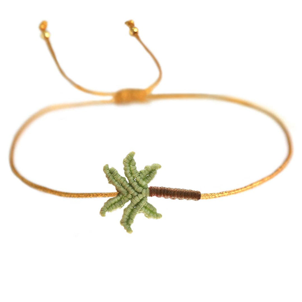 Armband mit geflochtenem Palmenanhänger