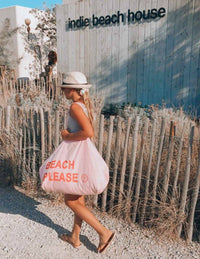 Strandtasche "Beach Please“ in rosa, beige oder türkis