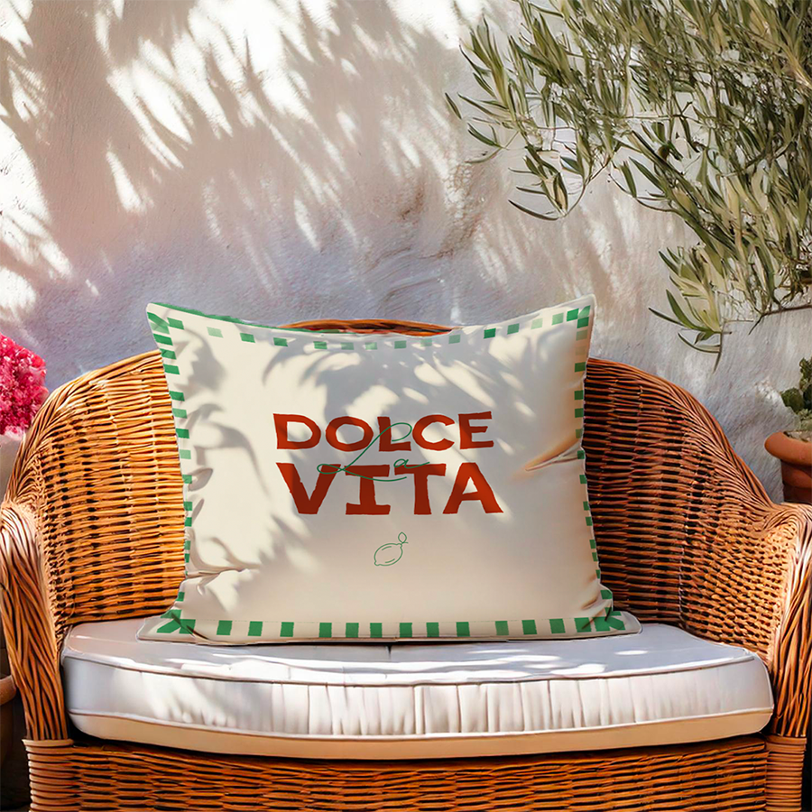 Kissen Dolce Vita aus Frankreich 40x40