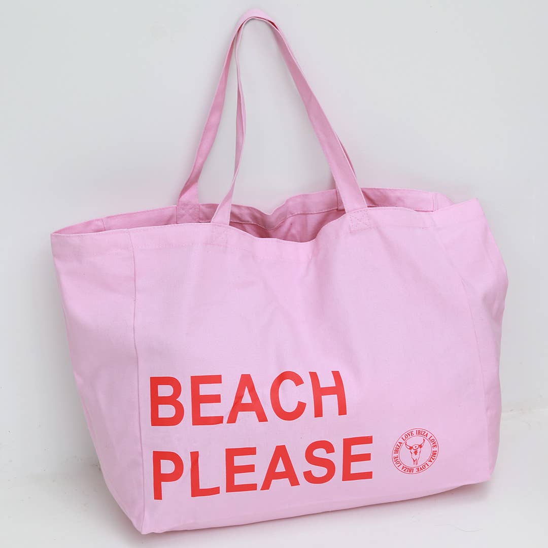 Strandtasche "Beach Please“ in rosa, beige oder türkis