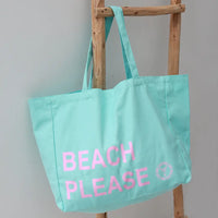 Strandtasche "Beach Please“ in rosa, beige oder türkis