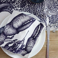 4er Set Luxus-Servietten mit Meerestieren