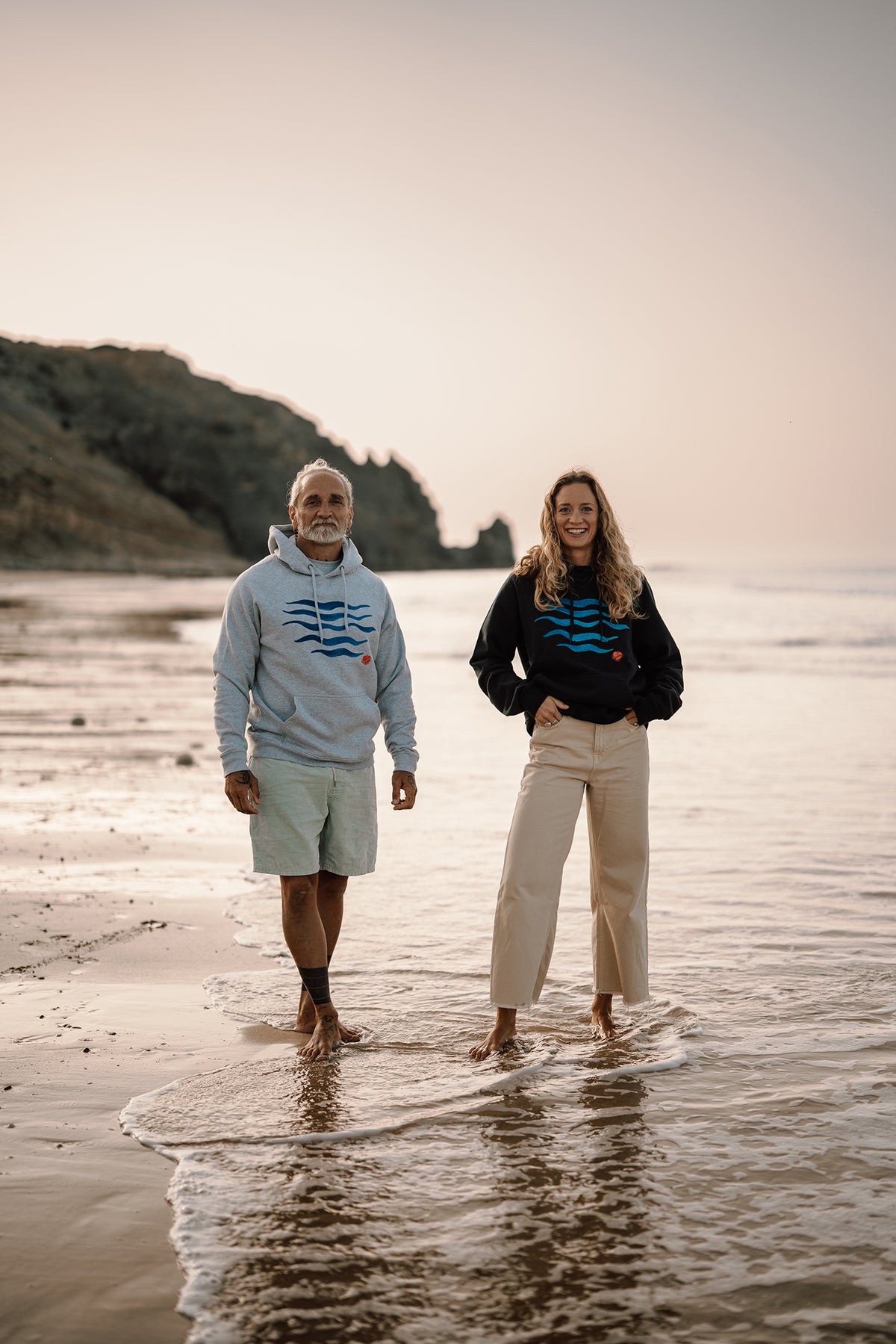 Kapuzenpullover Waves Navy | ankerherz.de