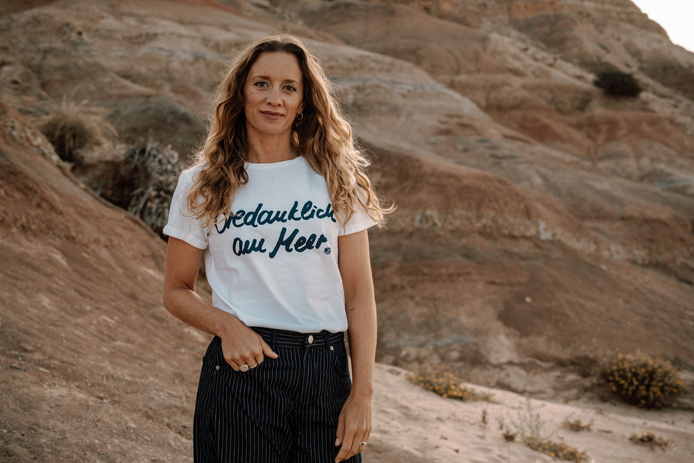 Frauen T-Shirt  Gedanklich am Meer | ankerherz.de