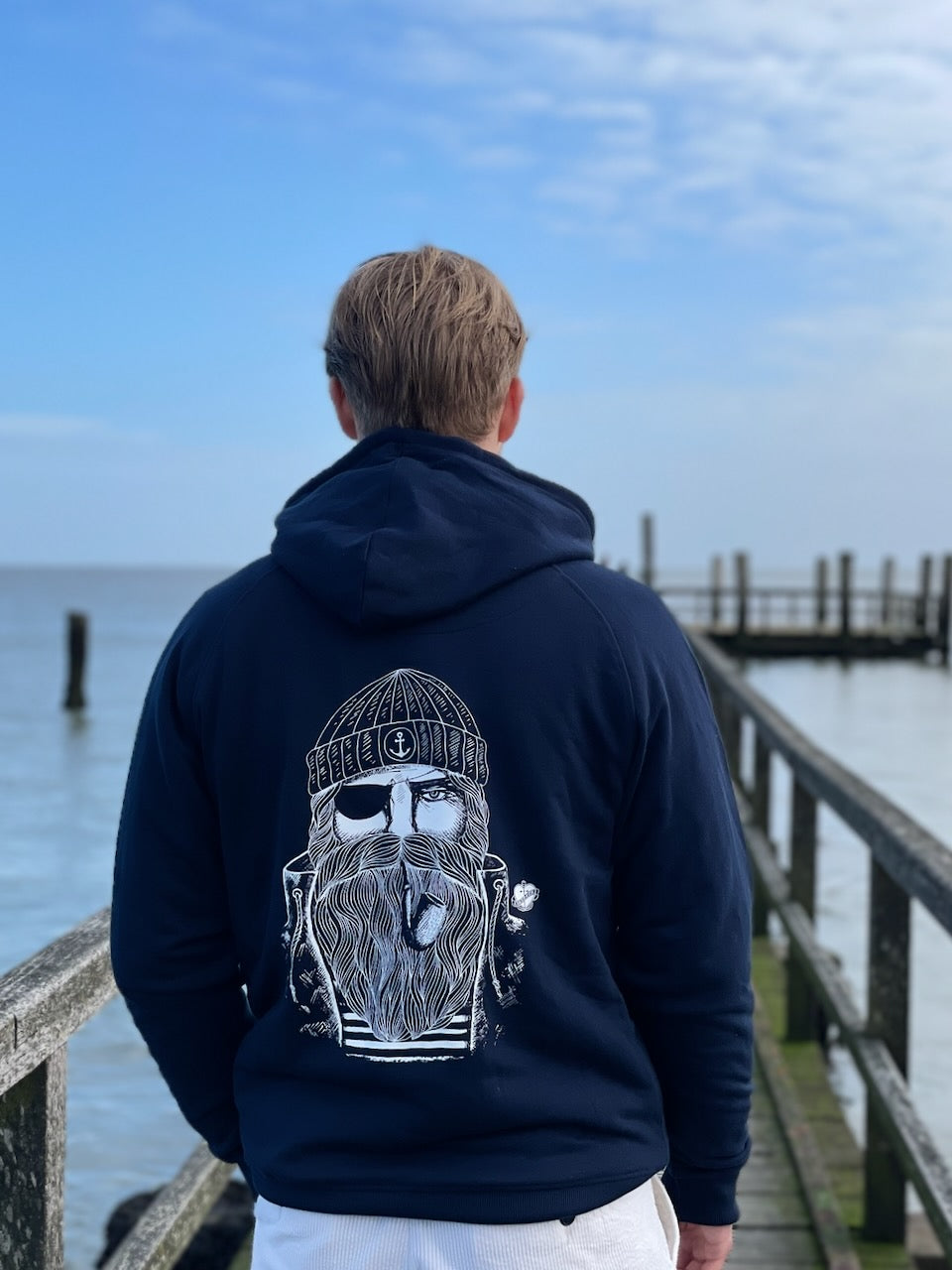 Kapuzenjacke Blue Sailor Navy — Bio-Baumwolle Unisex