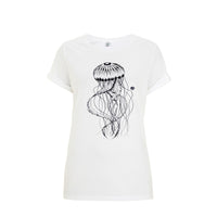 weißes Frauen T-Shirt Qualle | ankerherz.de