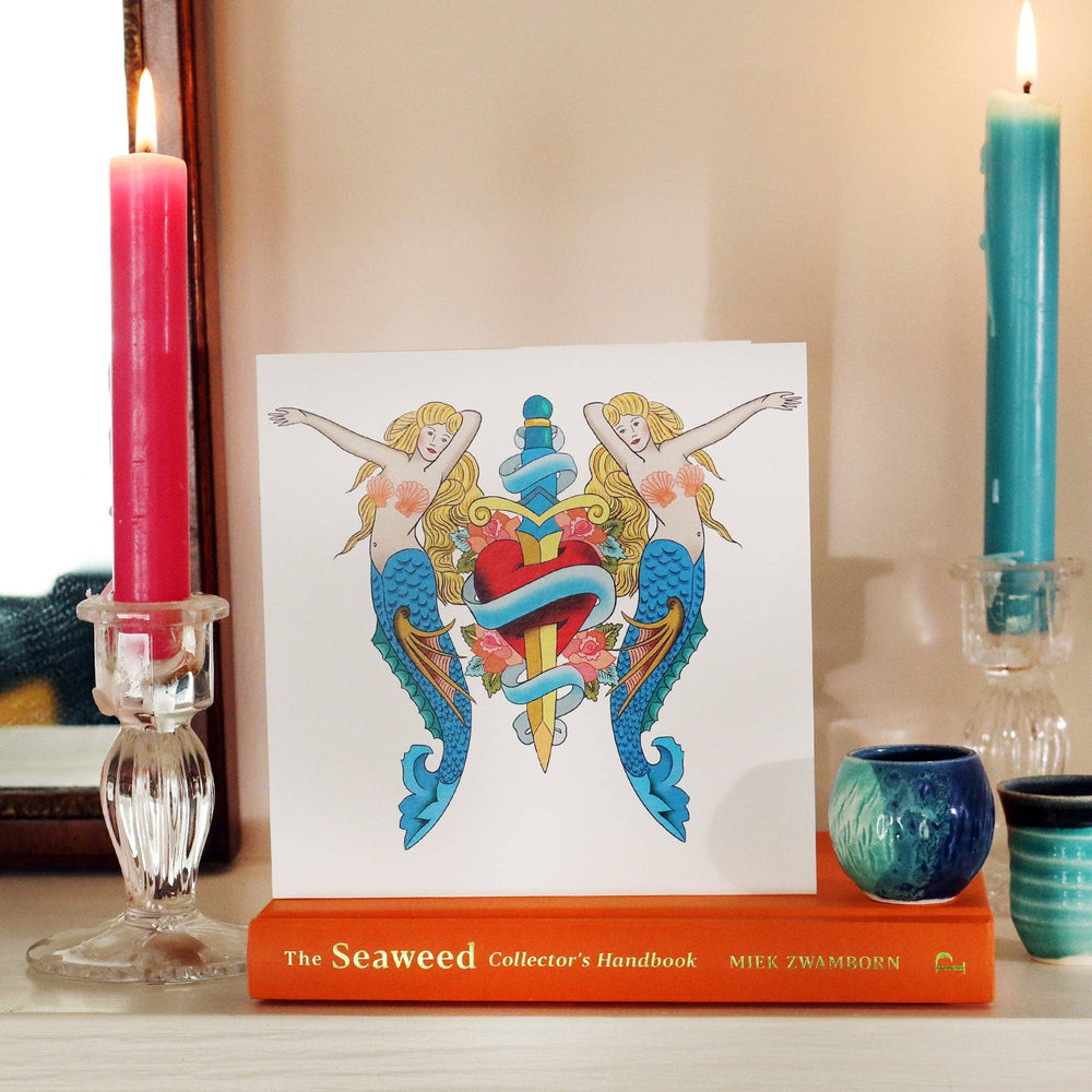 Tattoo-Klappkarte – Meerjungfrauen & Dolche