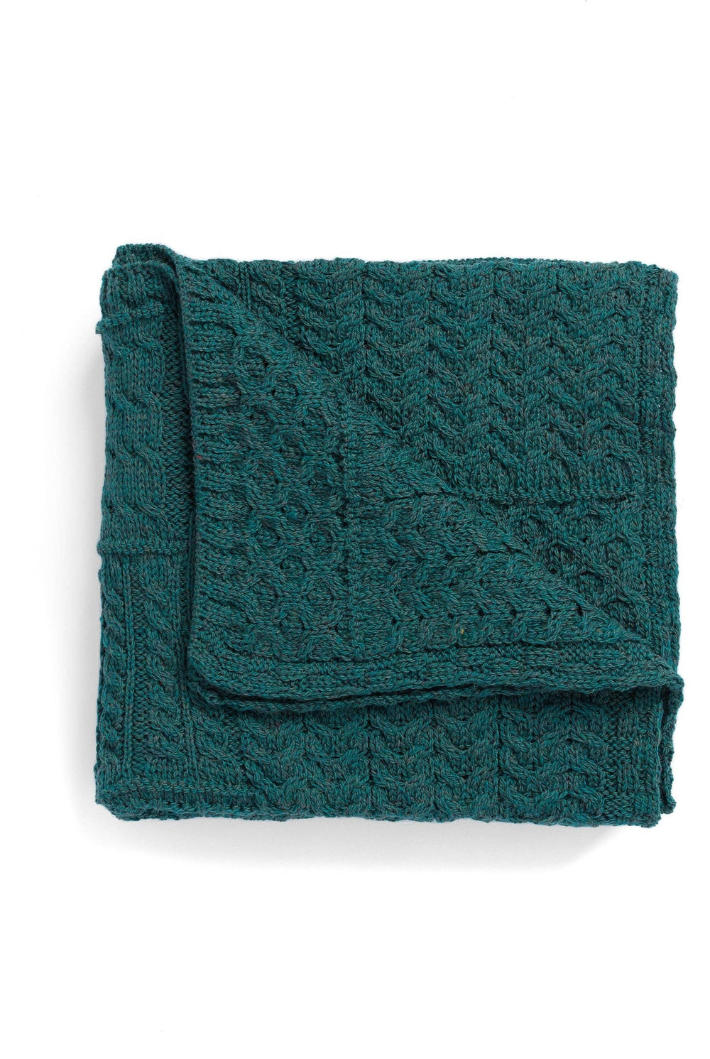 Aran Patchwork-Decke Merino Grün von Aran Woollen Mills