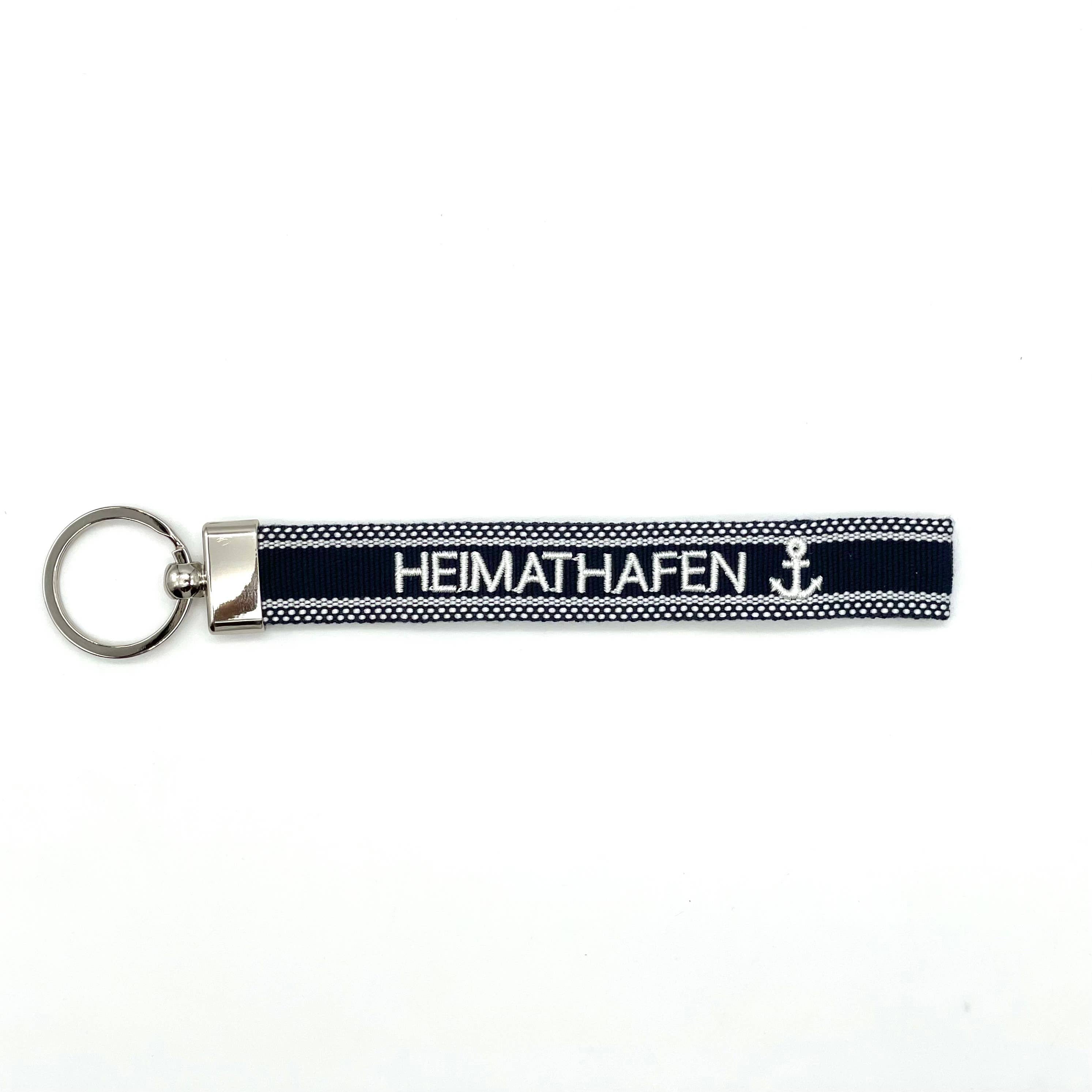 HEIMATHAFEN ⚓️ Schlüsselanhänger gewebt  bestickt