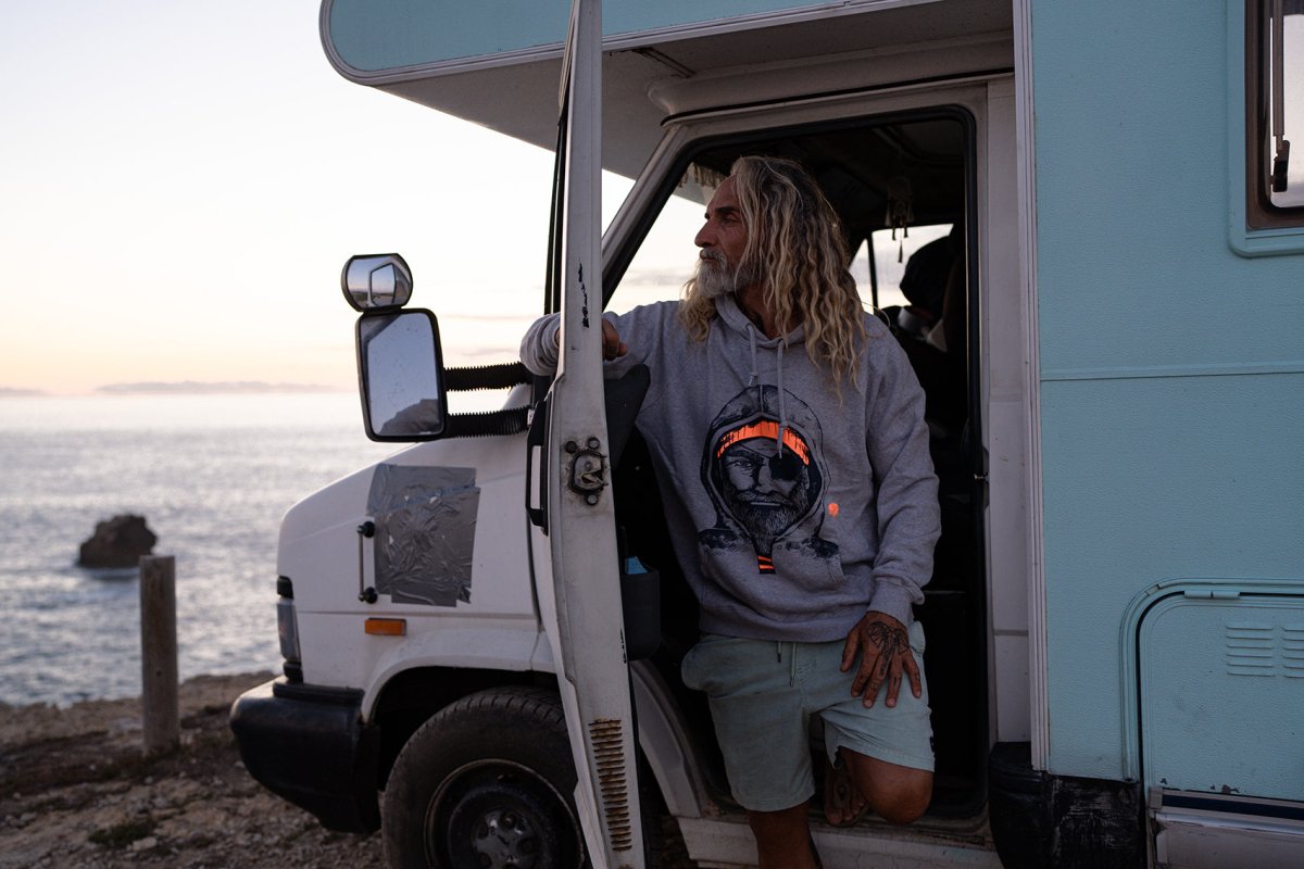 Kapuzenpullover Fischer orange - Ankerherz Verlag